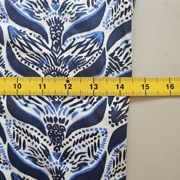 Lilly Pulitzer XS Kerri Maxi Dress‎ Navy Blue Floral Racer Back 100% Pima Cotton - Picture 7 of 10